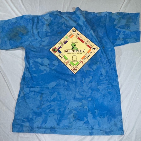 Vintage 90's Alienopoly Parody Tie Dye Tee • By Z Screenprints • size XL - Picture 3 of 11